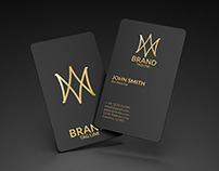 Gold Black Business Card Mockup - FREE