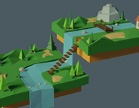 Low Poly Game Environment Scene [College Assignment]