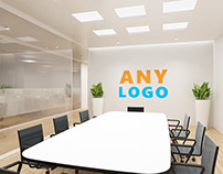 Business Meeting Room Logo Mockup