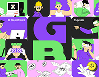 GeekBrains x 65pixels | Graphic design