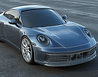 Porsche 911 - 992 - 3D modeling