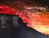 Lava. From serie : Nature From above . Acrylic paint