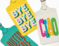 FRED Typographic Luggage Tags