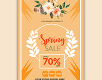 Floral Spring Sale Flyer Template