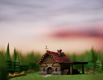 Lowpoly Forest House (Animated)