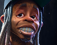 Lil Wayne cartoon style