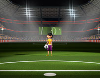 Interactive soccer minigame