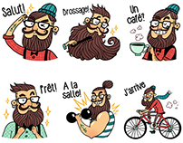 The Beardie Boys (Hipster Men) Stickers