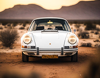 Desert Drive - Porsche 911 - AI Photography