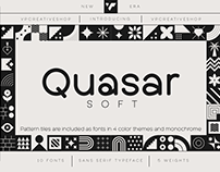 Quasar soft typeface - 15 fonts | free font available