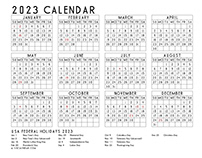 2023 Calendar One Page
