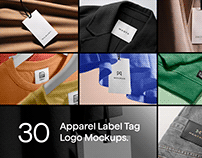 Free Apparel Tag & Label Logo Mockups