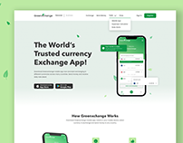 Greenxchange - Mobile App Landing Page UI Design