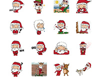 Line App Animated Stickers- Skinny Santa