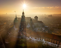 Krakow on a sunny, frosty morning