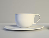 Ceramic coffee cup industrial design
