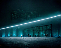 Immersive light art installation for music venue