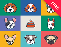 Dogs illustration / Icon collection - FREE