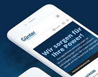 Günter Power Supplies website redesign