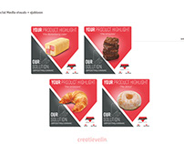 Social visuals template voor AMF Bakery