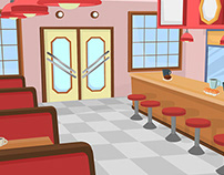 Modern Interior Cafe Scene