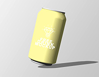 Free drink can mockup