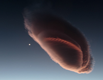 A strange cloud, Mars, Venus and the Moon.