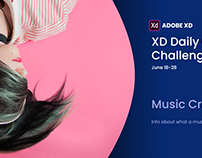 Music Creation App. Adobe XD Daily Creative Challenge