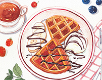 Watercolor Food Illustrations