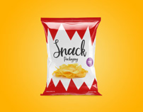 Free Snack Packaging Mockup	PSD
