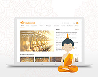 Buddhism Informational Portal. Home page design. UI