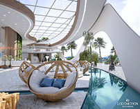 modern resort reception