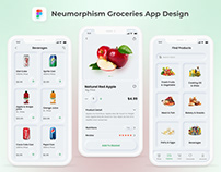 Neumorphism Groceries App Design