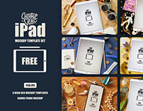 Free iPad PSD Mockup Template Set