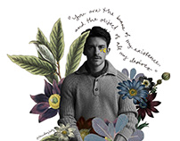 Anthony Bridgerton Flower Collage