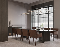 Elegant luxury interior_dining, kitchen