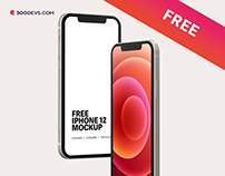 FREE iPhone 12 Mockup | 5 COLORS | 3 SCENES | PSD FILES