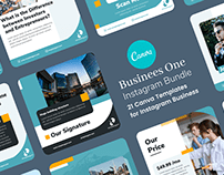Business One – 21 Instagram Squares Canva Templates