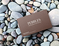 Free Business Card on Pebbles Mockup