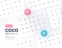 Freebie - COCO icon pack +600 Editable icons