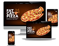 Fat Cat Pizza Branding and Web Design