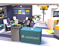 Booth design for LogPoint at InfoSec in Copenhagen