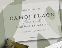 Camouflage Floral Pattern Set