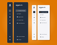 Sidebar Navigation Interface Design for Amazon Ads