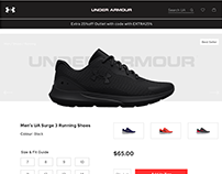 Under Armour Product Redesign Page