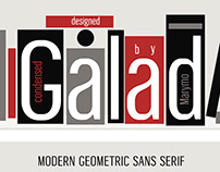 Condensed sans-serif font Galad