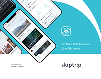 skiptrip - Virtual Traveling App | UI/UX, Motion