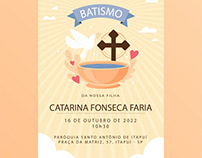 Convite, batismo, design,