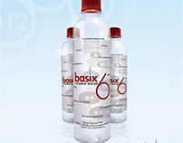 Basix Vitamin Water logo, label, graphic design (2006)