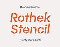 Rothek Stencil: Family with 2 Free Styles